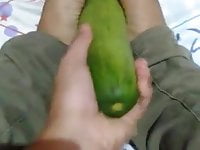 Footjob my cucumber 4